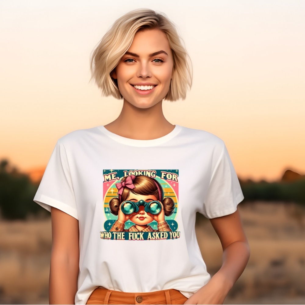 Ladies Graphic T-Shirt “I’m looking whoever the F**k” Color & Sizing Options!